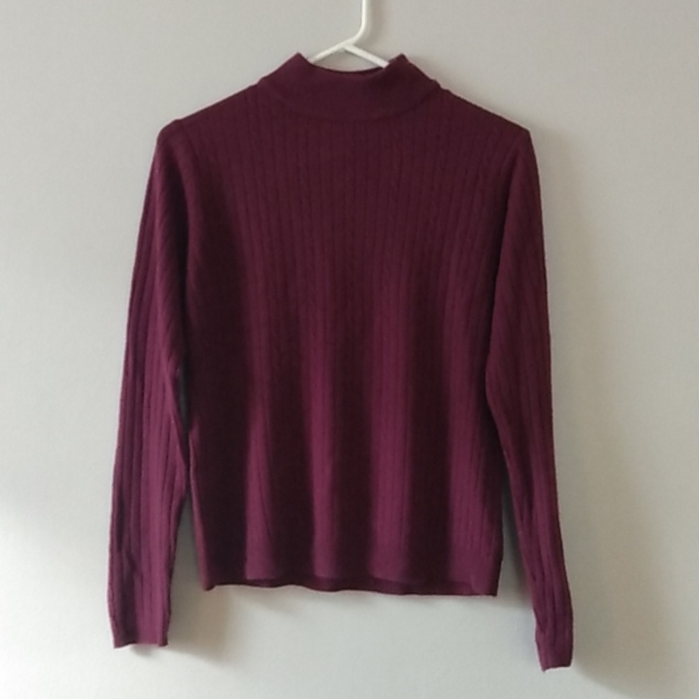 Croft & Barrow Maroon Mockneck Sweater